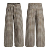 CapCabin “Vintage Check Wide-Leg Pants”