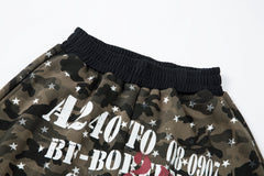 CapCabin Star Camo Wide-Leg Sweatpants