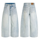CapCabin Vintage Wide-Leg Washed Jeans