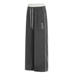 CapCabin Pinstripe Wide-Leg Track Pants