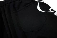 CapCabin Script Stripe Wide-Leg Sweatpants