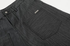 CapCabin Textured Wide-Leg Utility Pants