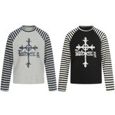 CapCabin Cross Graphic Raglan Long Sleeve Tee