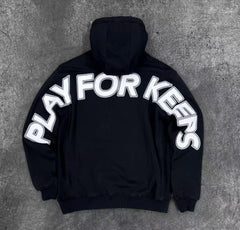 Geedup Black White Play For Keeps Hoodie