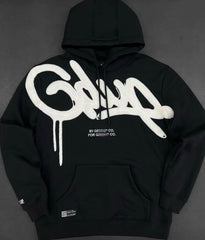 Geedup Black White Graffiti Logo Hoodie
