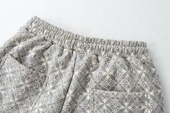 CapCabin All-Over Pattern Graphic Wide-Leg Pants