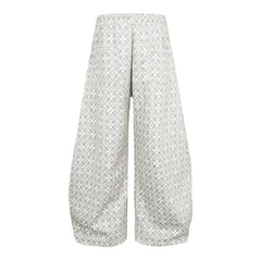 CapCabin All-Over Pattern Graphic Wide-Leg Pants