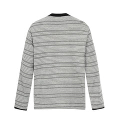 CapCabin Striped Henley Long Sleeve Tee