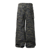 CapCabin Camo Wide-Leg Cargo Pants
