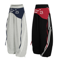 CapCabin Double-Waist Retro Print Track Pants