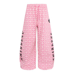 CapCabin All-Over Pattern Graphic Wide-Leg Pants