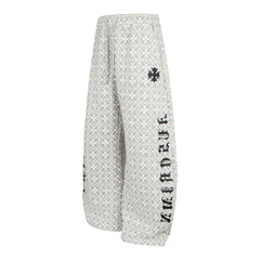 CapCabin All-Over Pattern Graphic Wide-Leg Pants