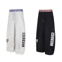 CapCabin Double-Waist Checkered Print Track Pants