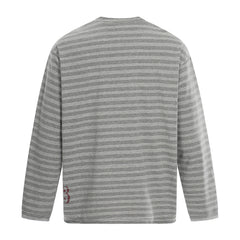 CapCabin Striped Gothic Logo Long Sleeve Tee