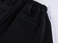CapCabin Barcode Graphic Wide-Leg Pants