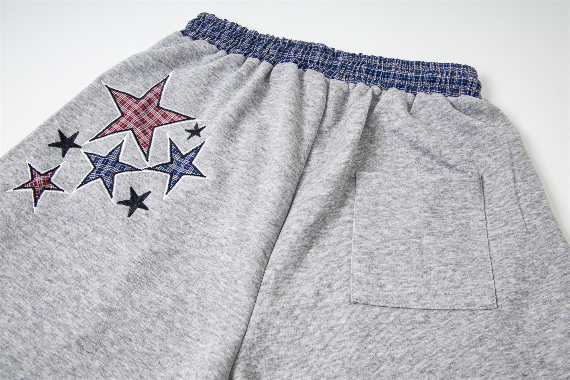 CapCabin Double-Waist Checkered Print Track Pants