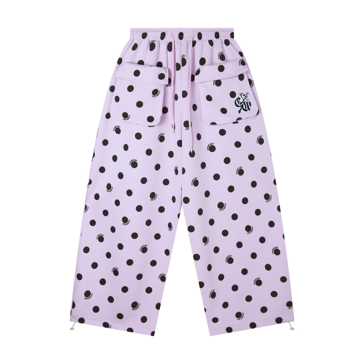 CapCabin “Polka Cargo” Wide-Leg Pants