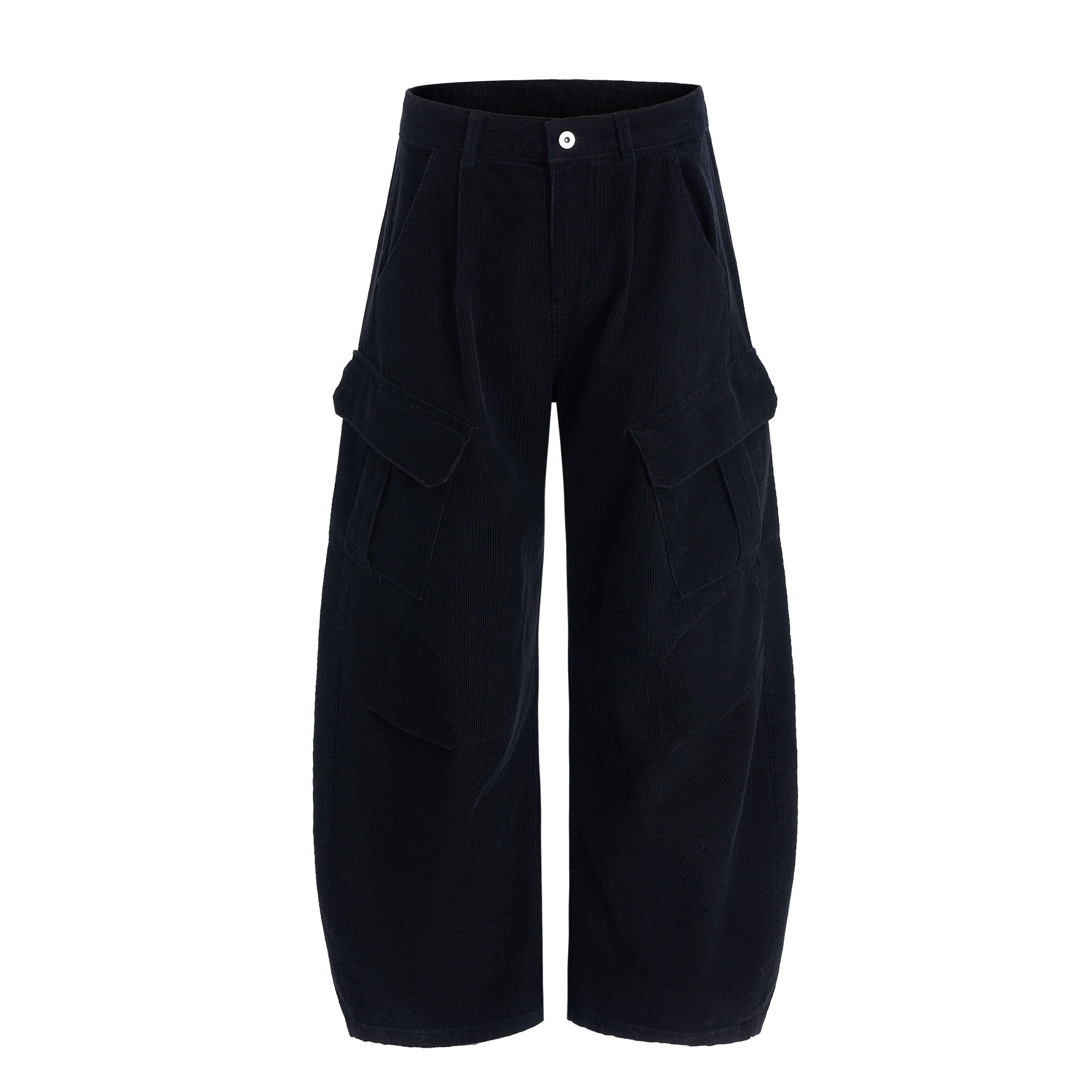 CapCabin Corduroy Cargo Wide-Leg Pants