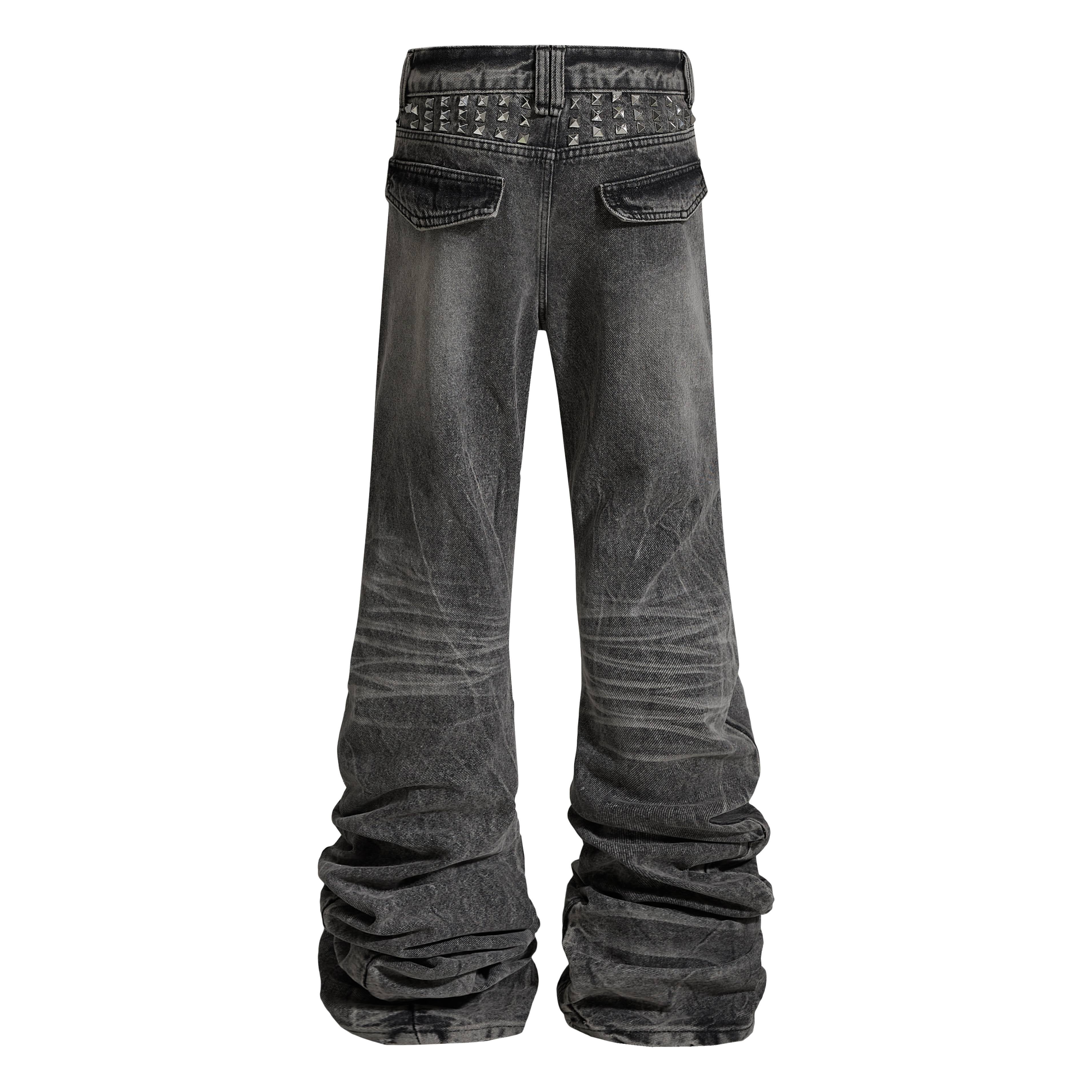 CapCabin Distressed Studded Denim Pants