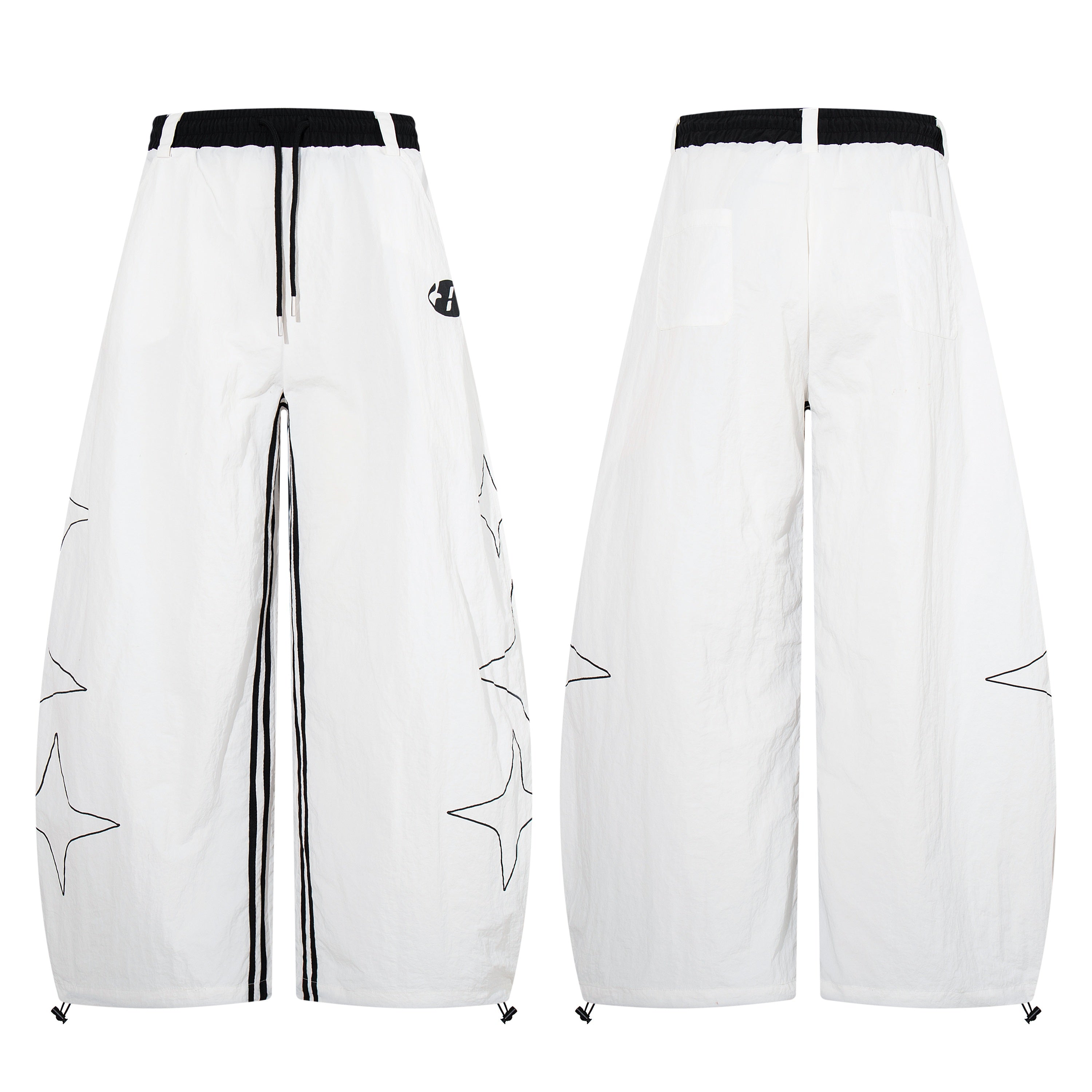 CapCabin “Starline Wide-Leg Track Pants”