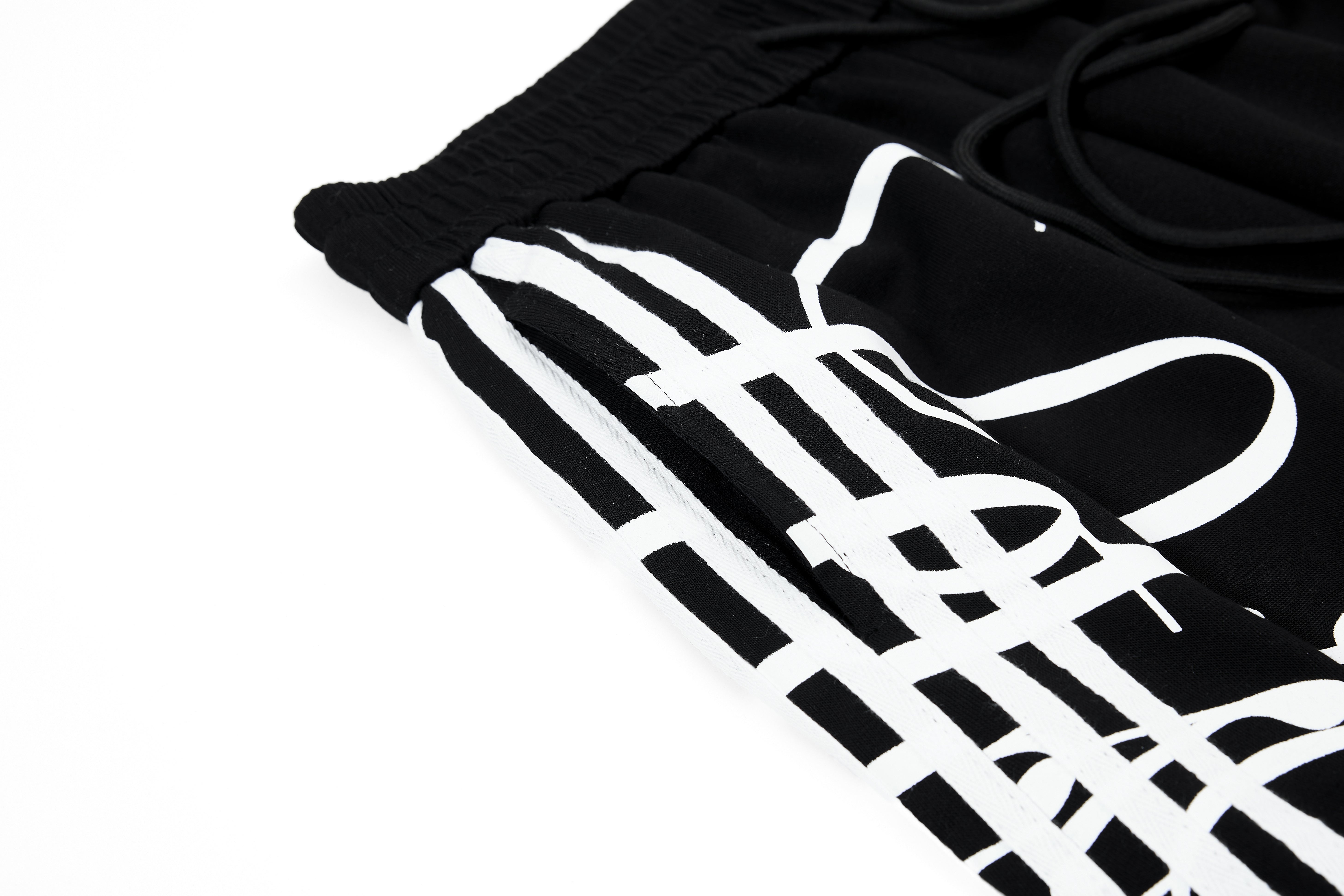 CapCabin Script Stripe Wide-Leg Sweatpants