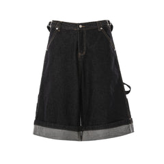 CapCabin “Raw Edge Denim Cargo Shorts”