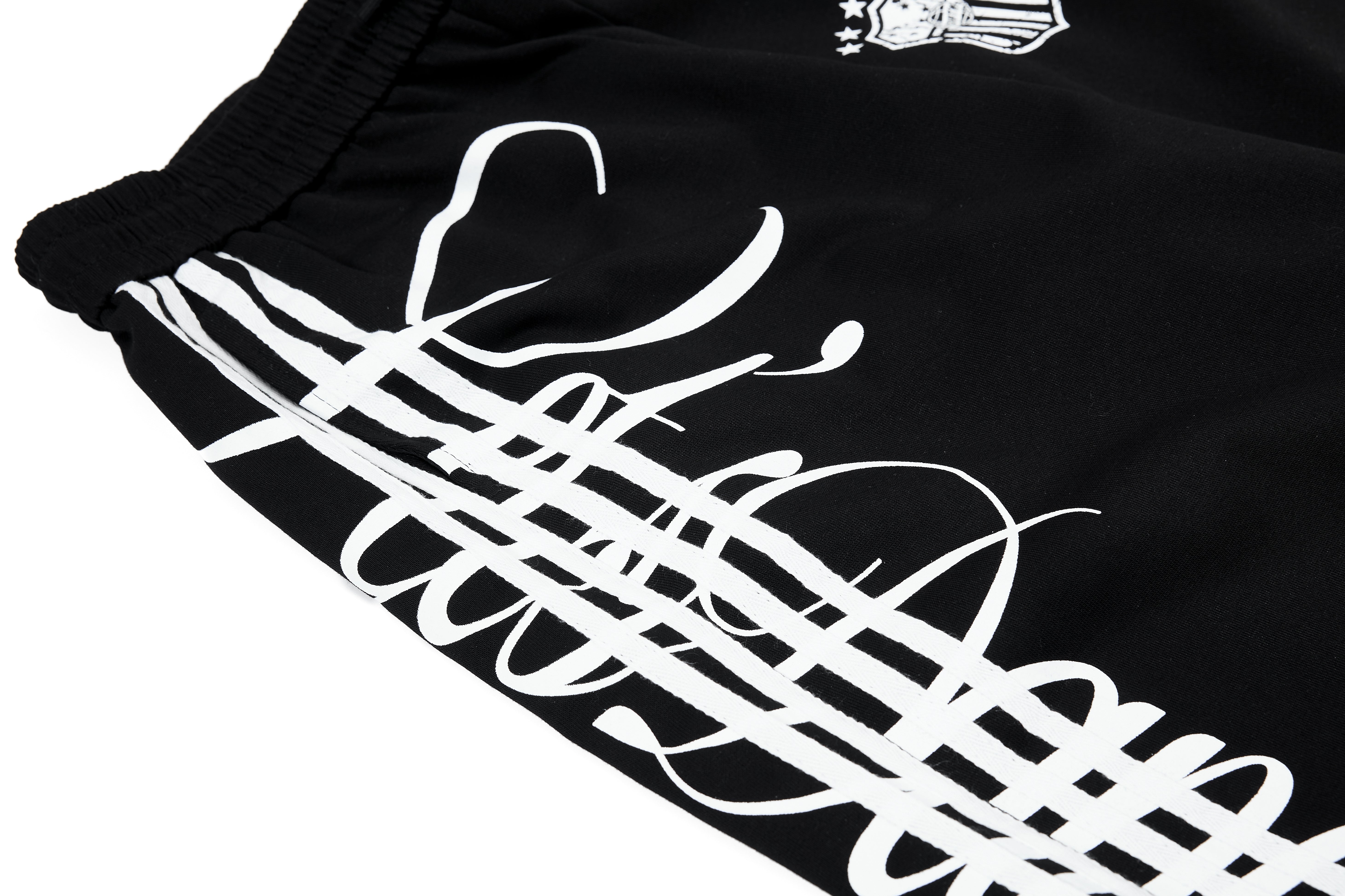 CapCabin Script Stripe Wide-Leg Sweatpants