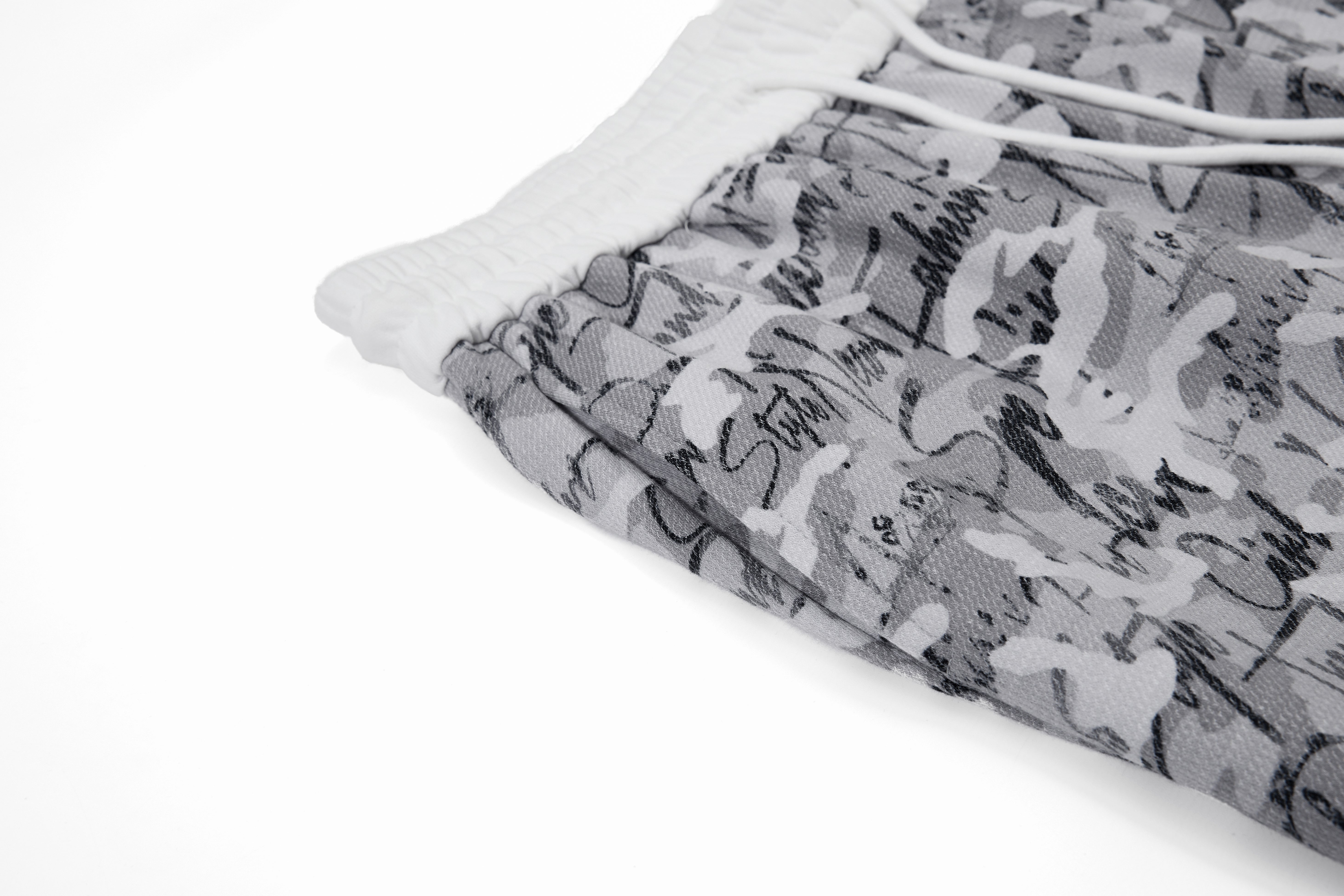 CapCabin Camo Script Wide-Leg Pants