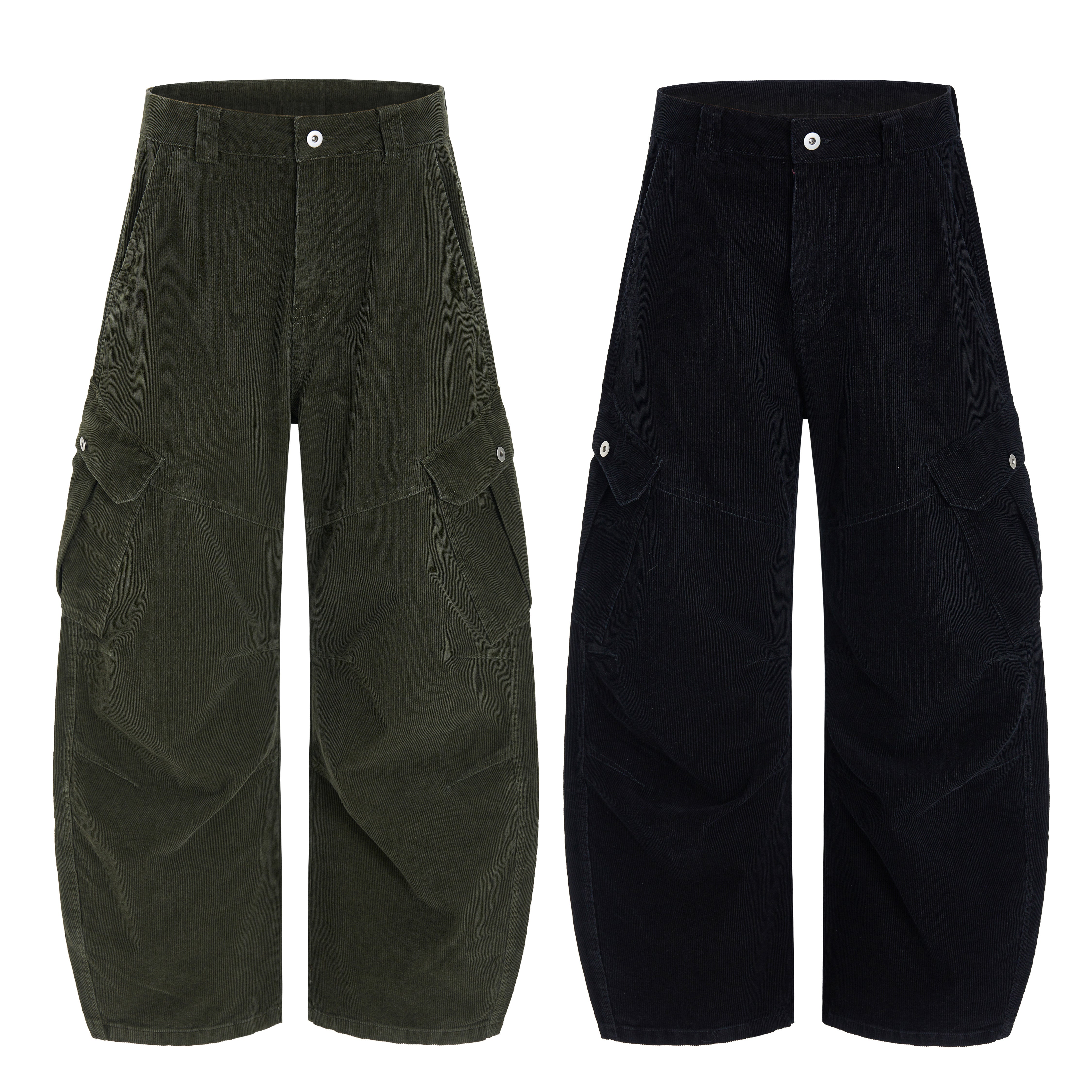 CapCabin Corduroy Utility Wide-Leg Pants