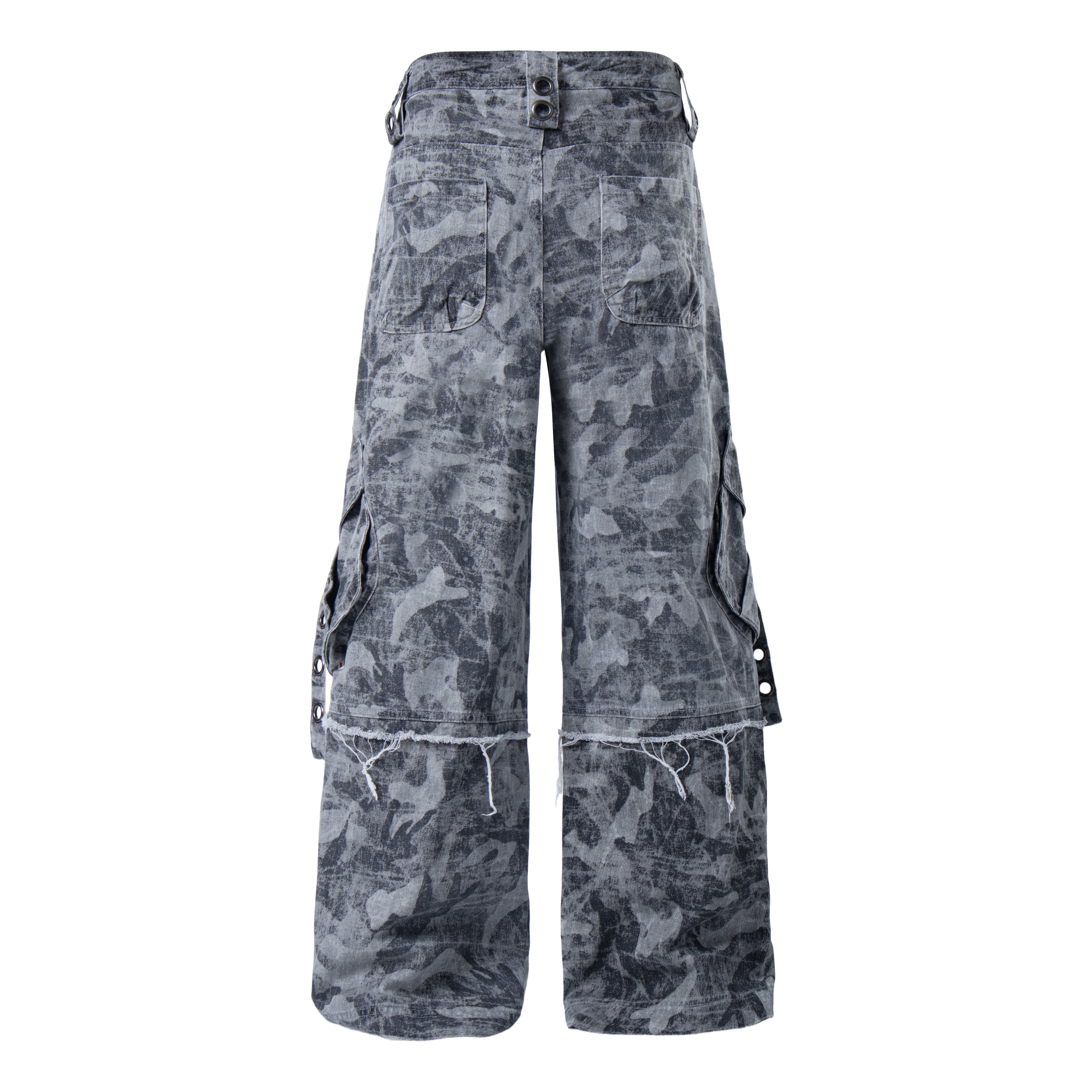 CapCabin Distressed Multi-Pocket Cargo Pants