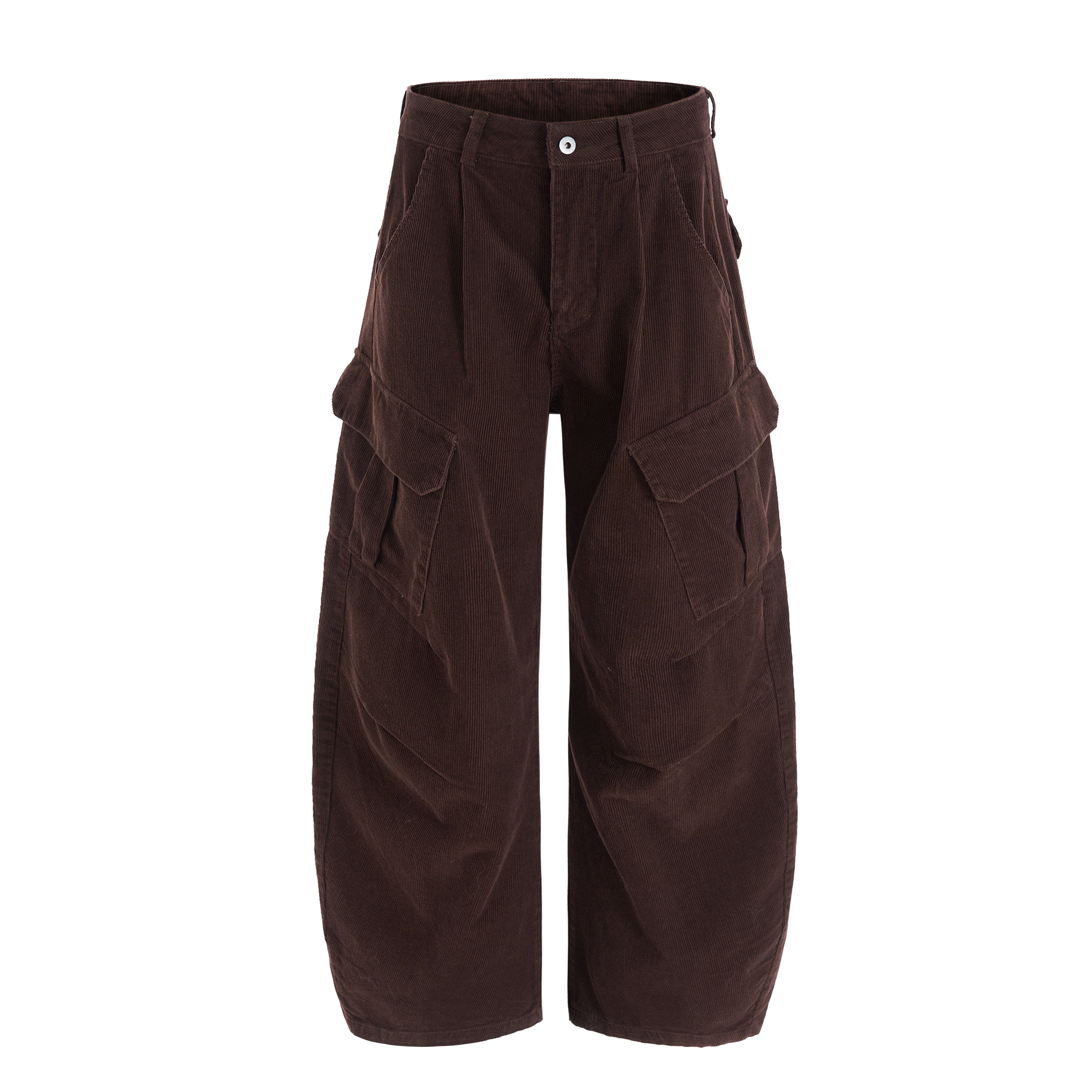 CapCabin Corduroy Cargo Wide-Leg Pants