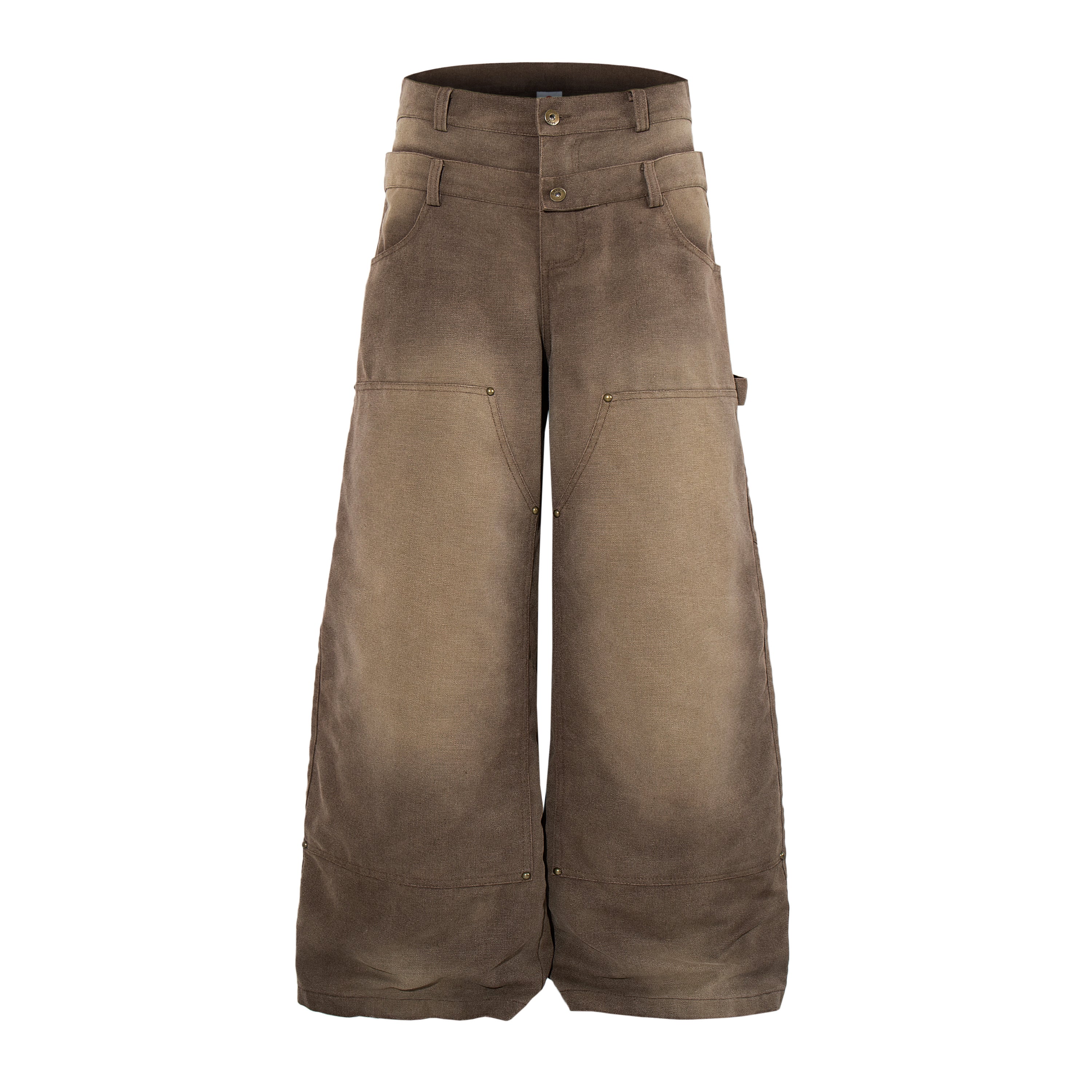 CapCabin Vintage Utility Wide-Leg Pants