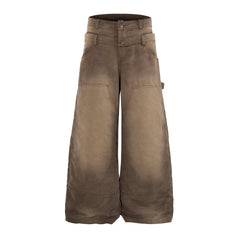 CapCabin Vintage Utility Wide-Leg Pants