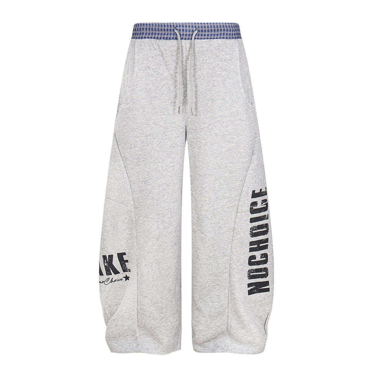 CapCabin Double-Waist Checkered Print Track Pants