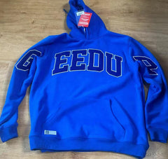Geedup Royal Blue Navy Outline Arch Logo Hoodie