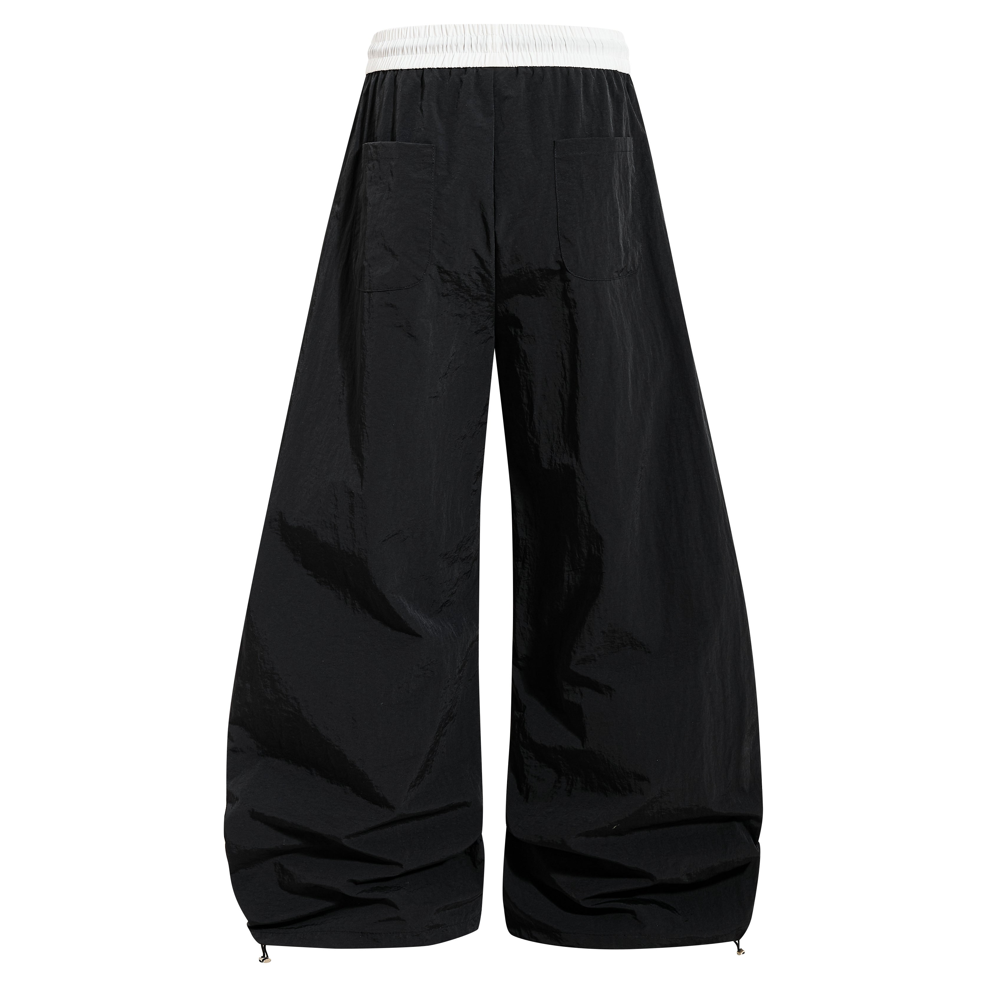 CapCabin Retro Script Wide-Leg Track Pants