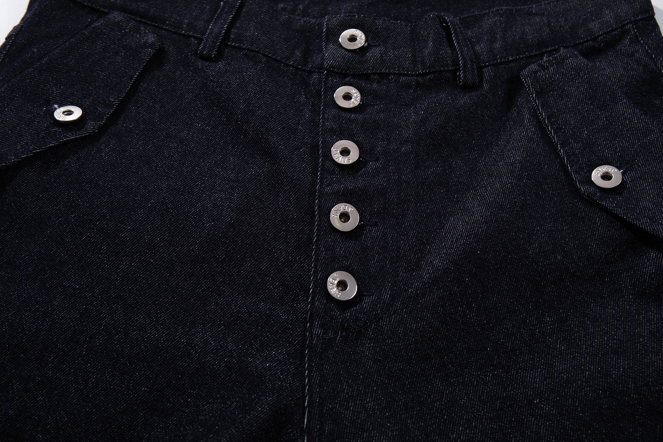 CapCabin Panel Construction Wide Leg Denim Pants