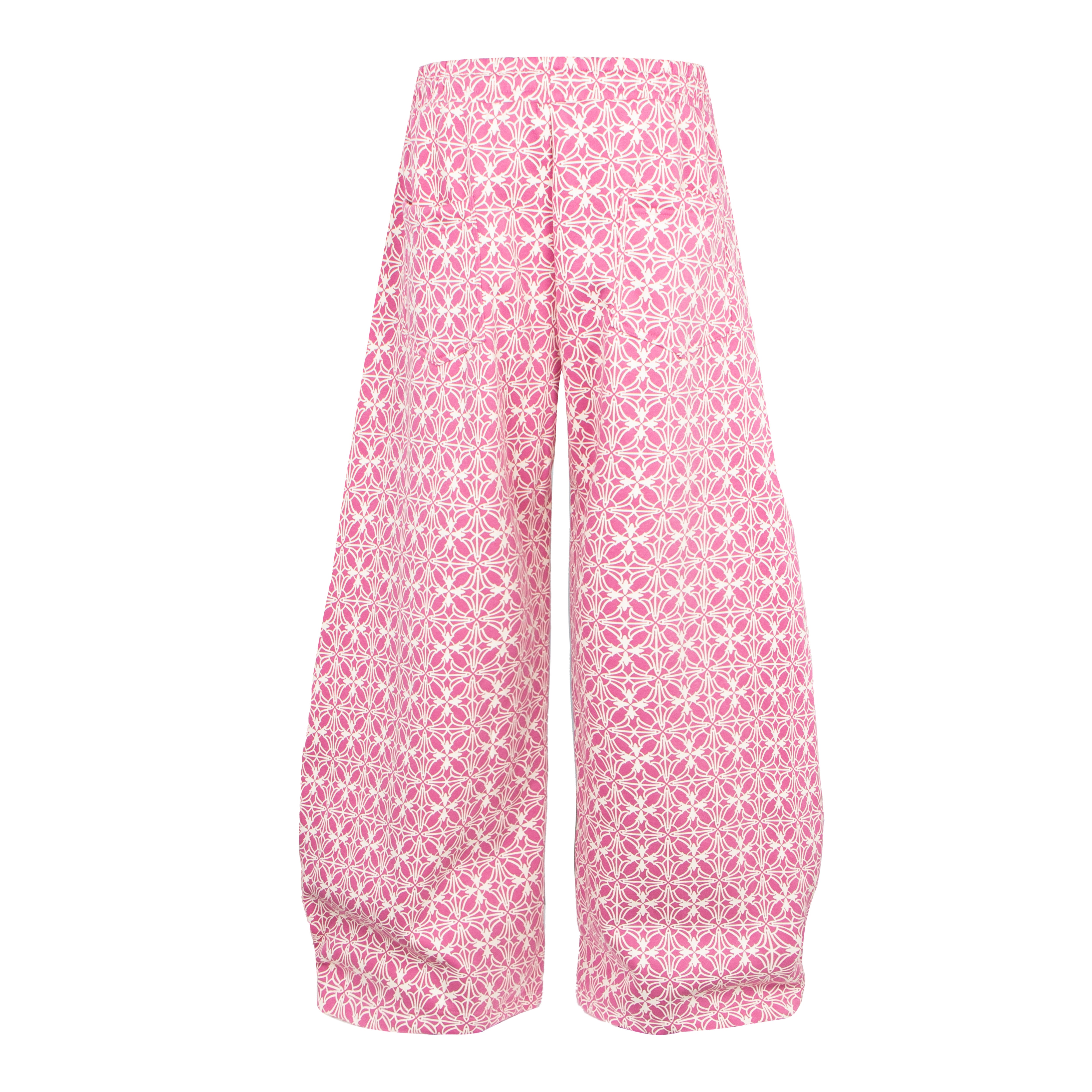 CapCabin All-Over Pattern Graphic Wide-Leg Pants