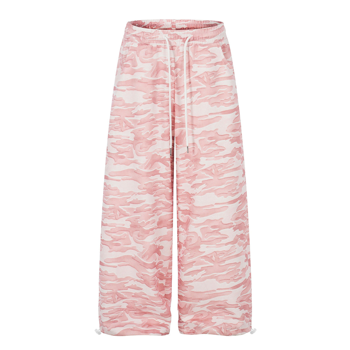 CapCabin Pink Camo Wide-Leg Sweatpants