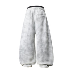 CapCabin Barcode Graphic Wide-Leg Pants