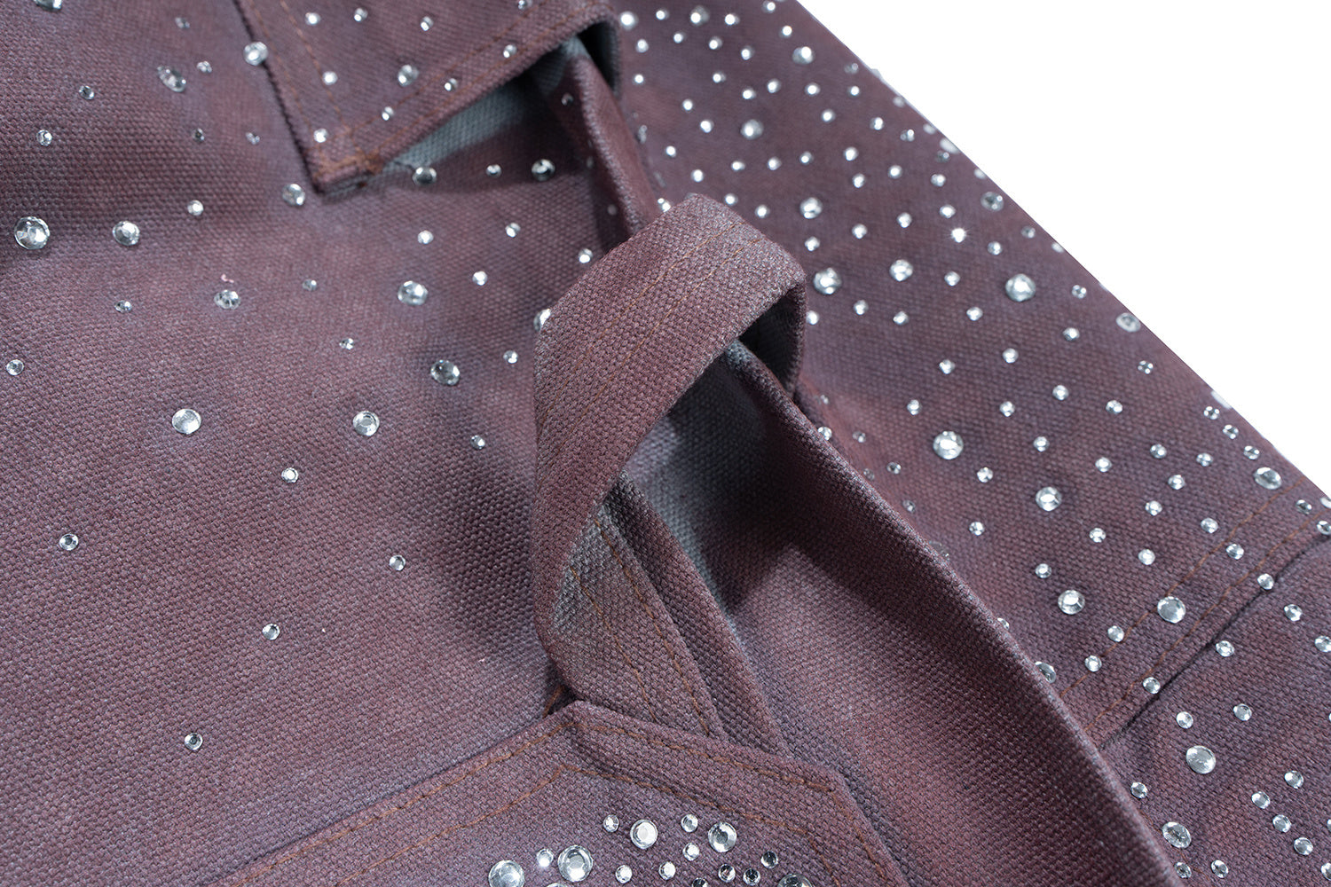 CapCabin Studded Denim Shorts