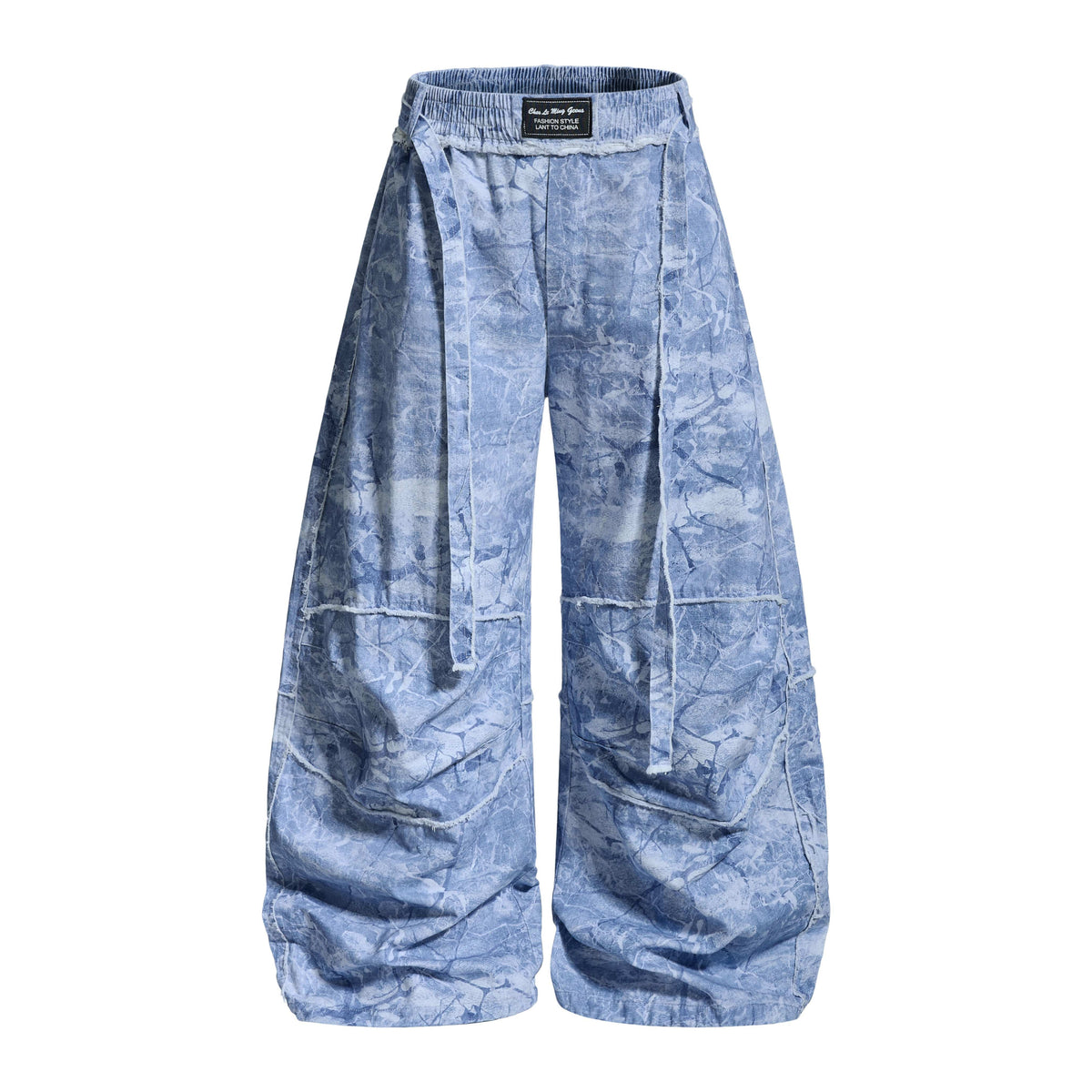 CapCabin “Washed Marble Wide-Leg Pants”
