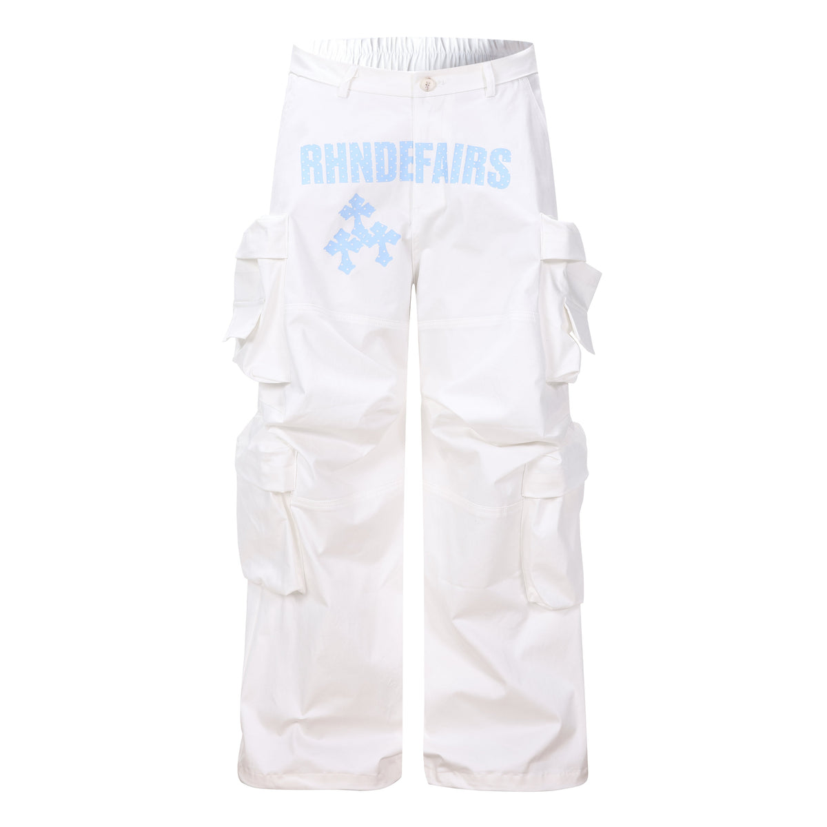 CapCabin Graphic Cargo Wide-Leg Pants