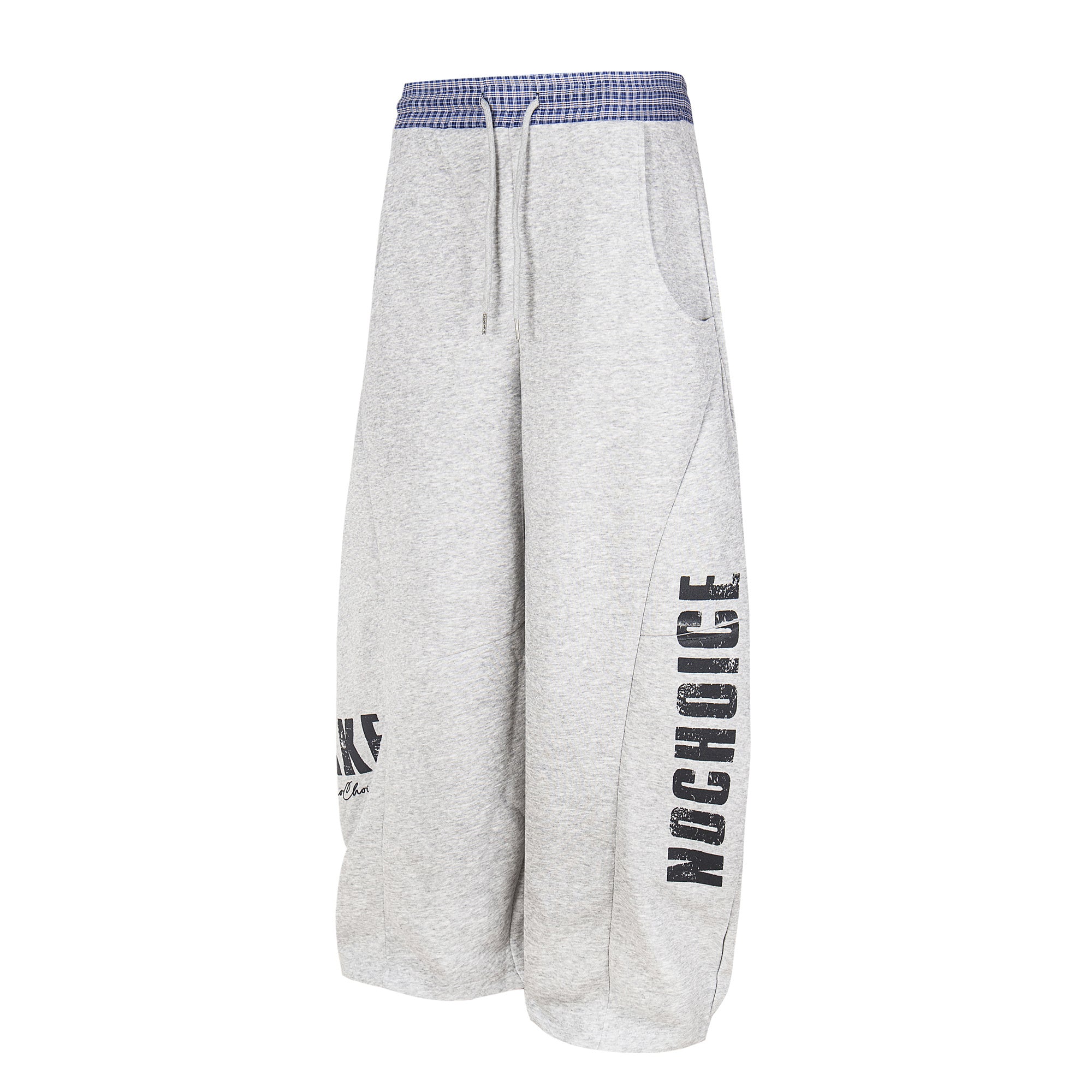 CapCabin Double-Waist Checkered Print Track Pants