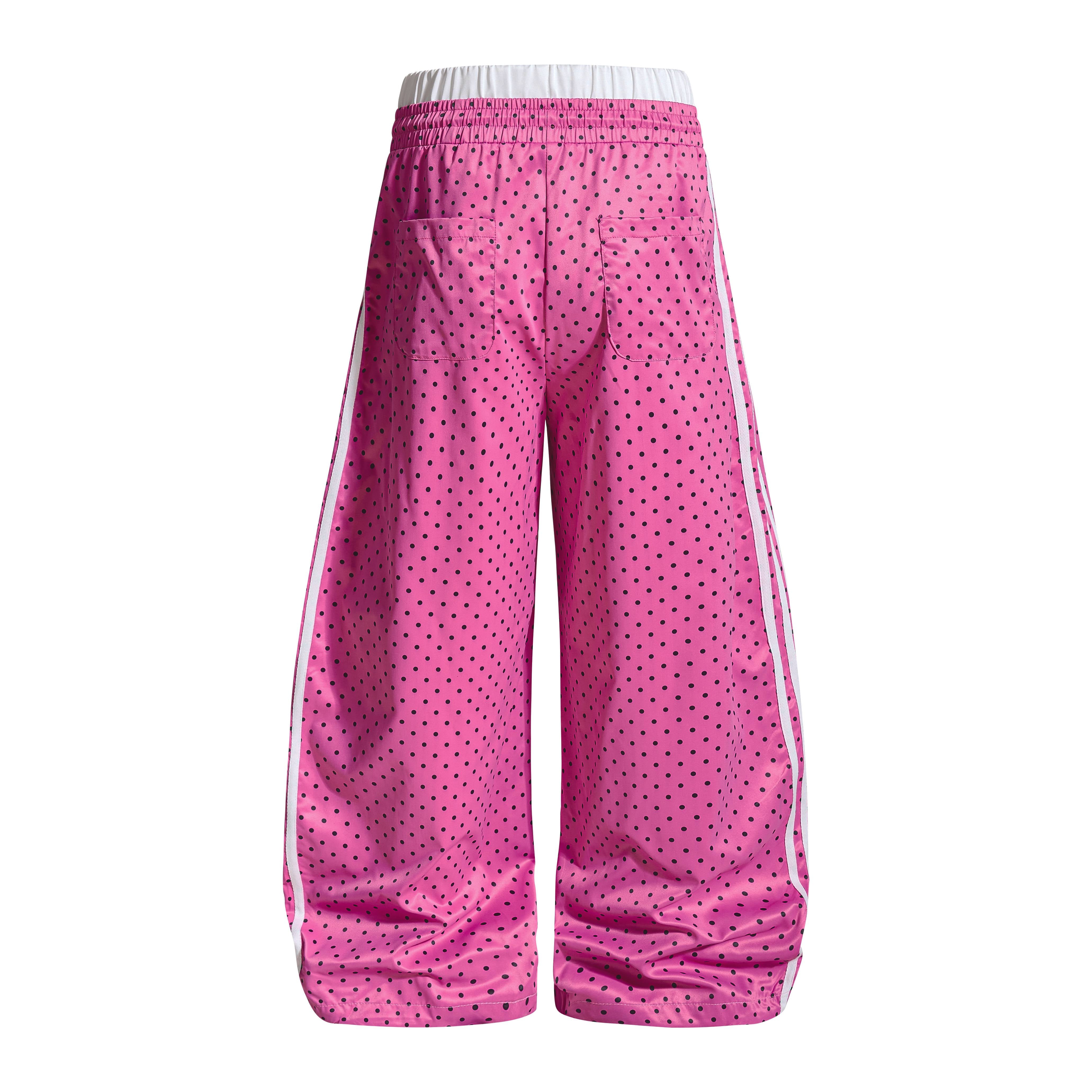 CapCabin Polka Stripe Wide-Leg Pants
