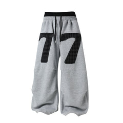 CapCabin 77 Patchwork Wide-Leg Sweatpants