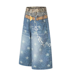 CapCabin “Vintage Patchwork Denim Shorts”