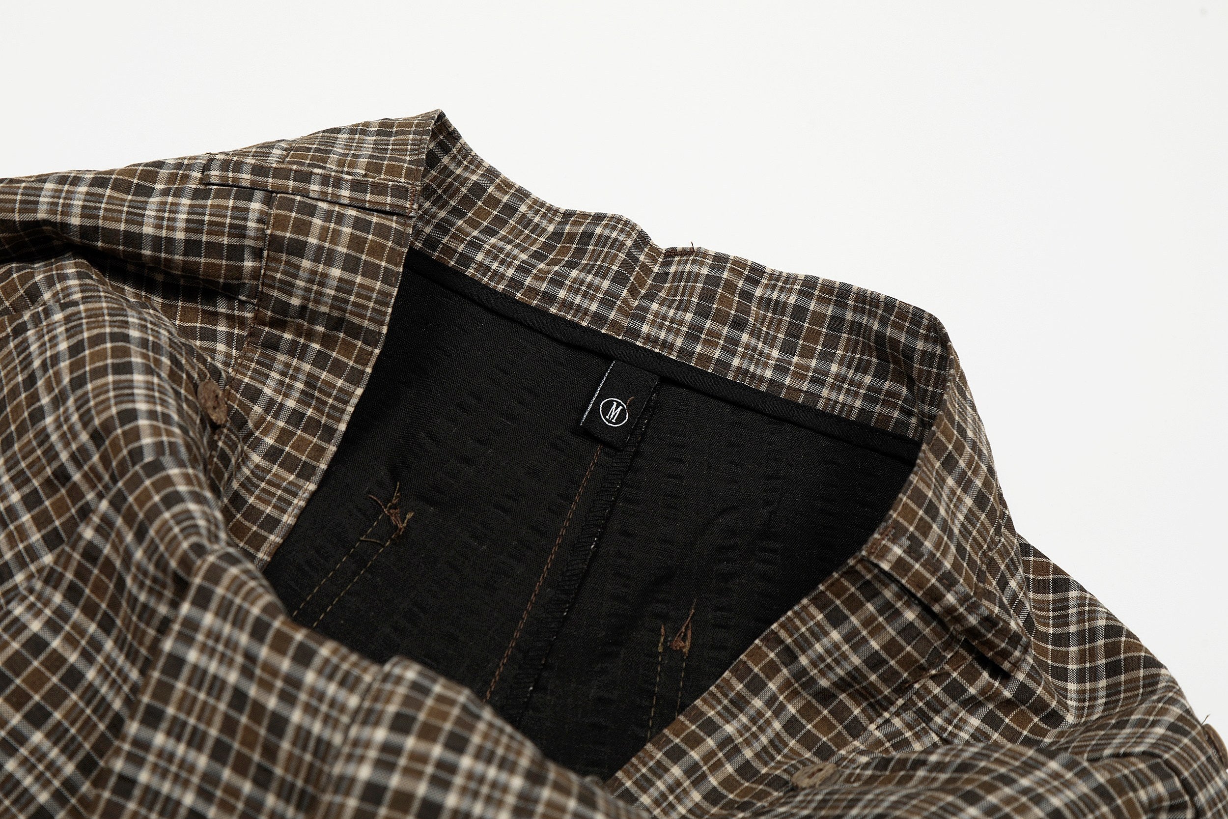 CapCabin “Vintage Check Wide-Leg Pants”