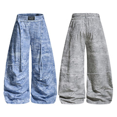 CapCabin “Washed Marble Wide-Leg Pants”