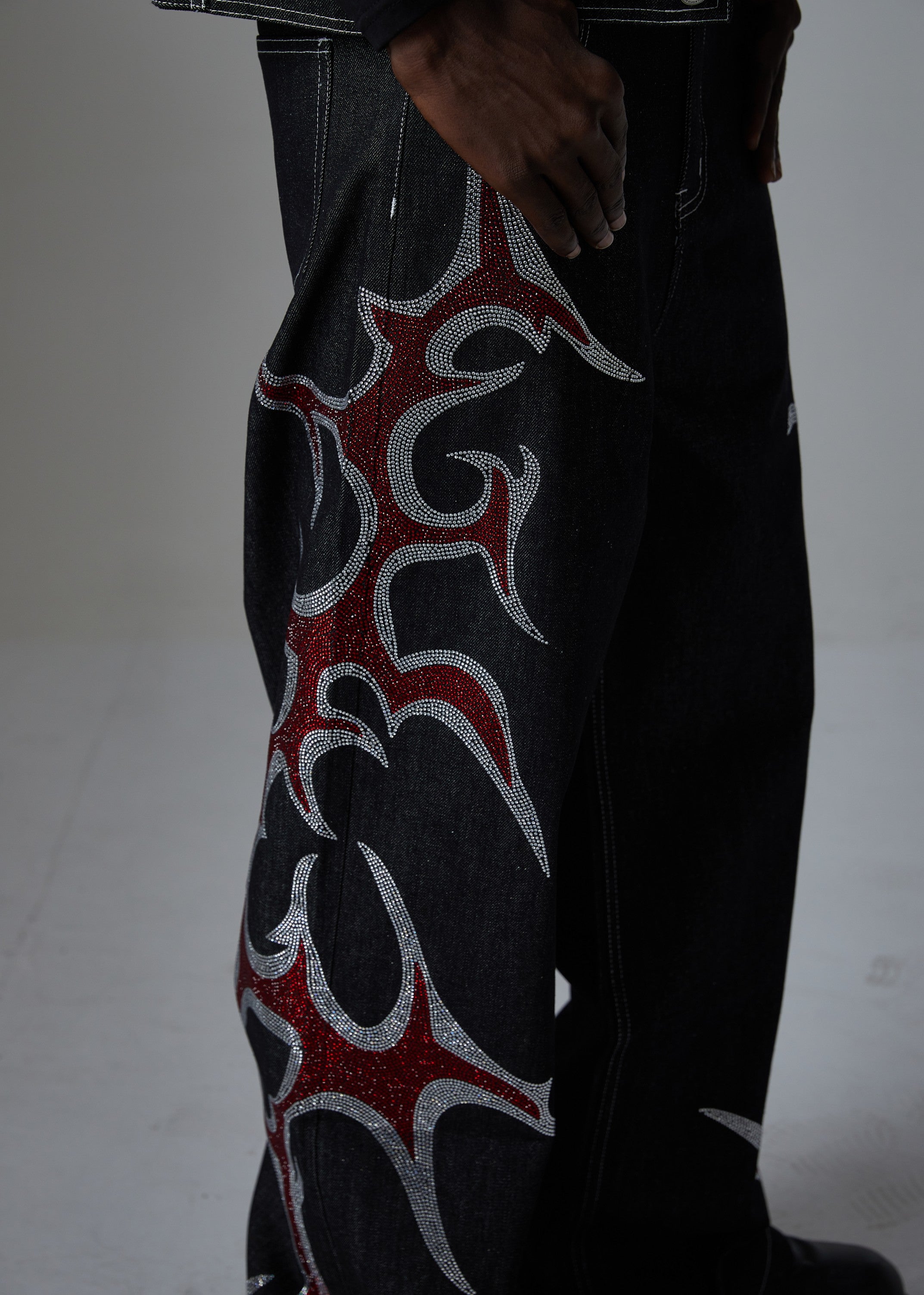 CapCabin Graphic Denim Pants